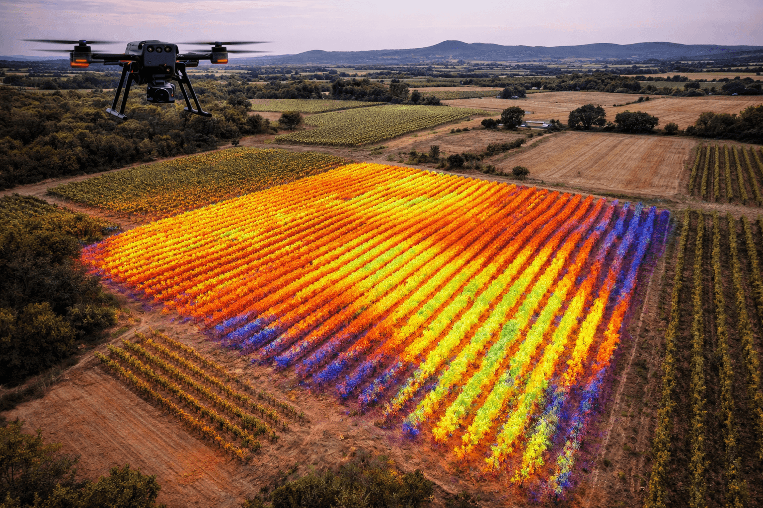 Analyse thermique par drone de parcelles agricoles en Occitanie
