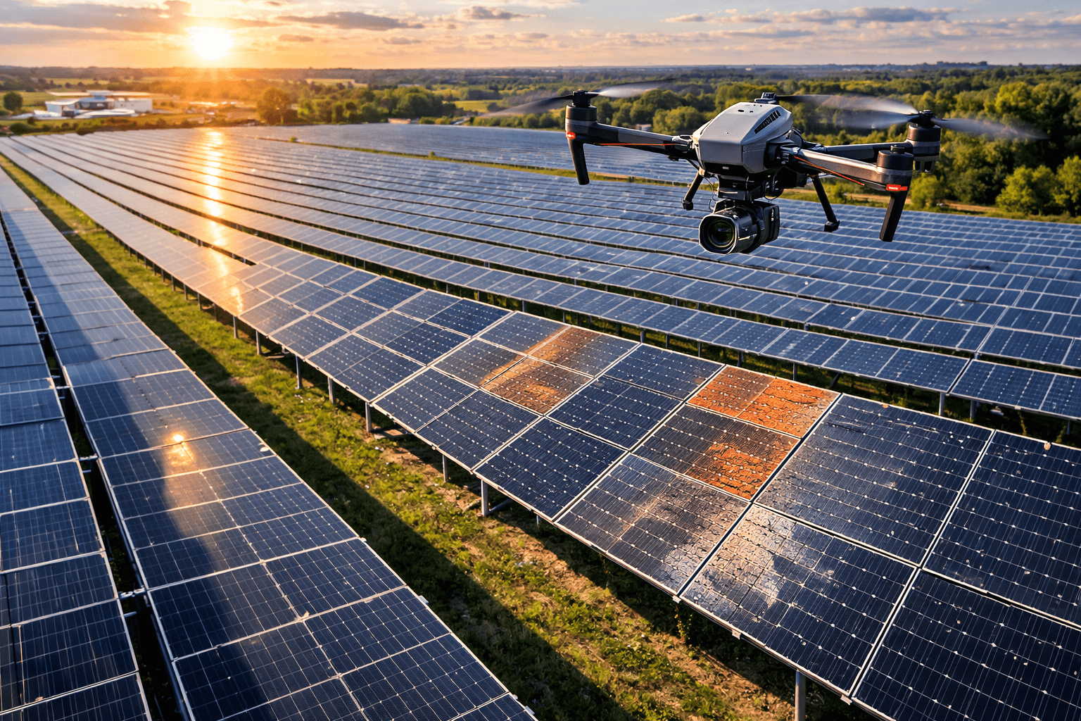 Inspection panneaux solaires par drone : détecter les pertes de rendement