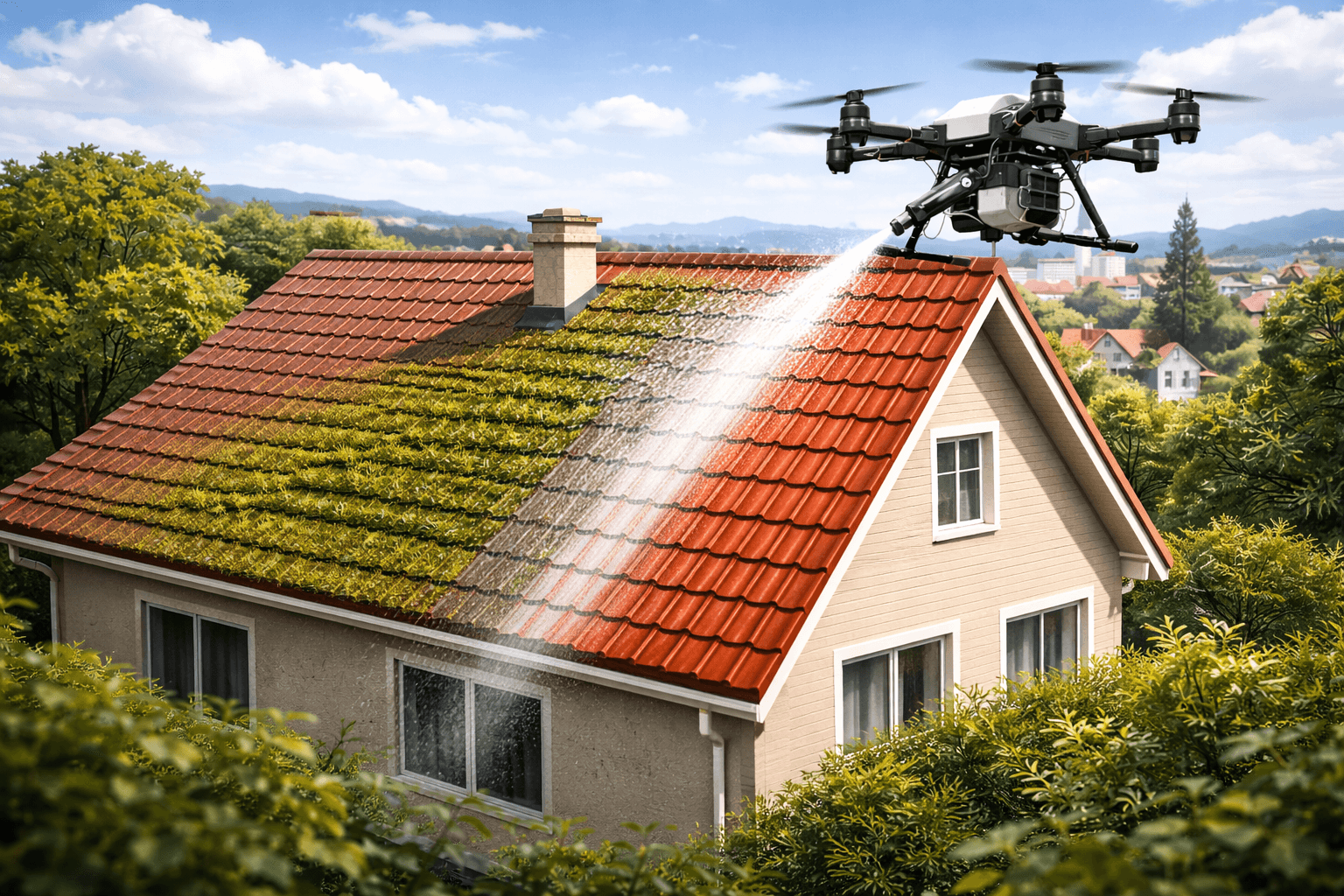 Nettoyage toiture par drone : est-ce vraiment efficace ?
