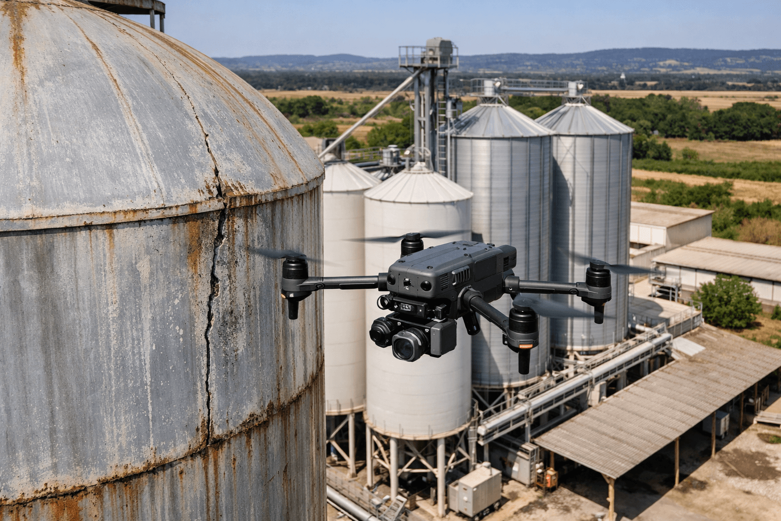 Inspection d'installations industrielles par drone