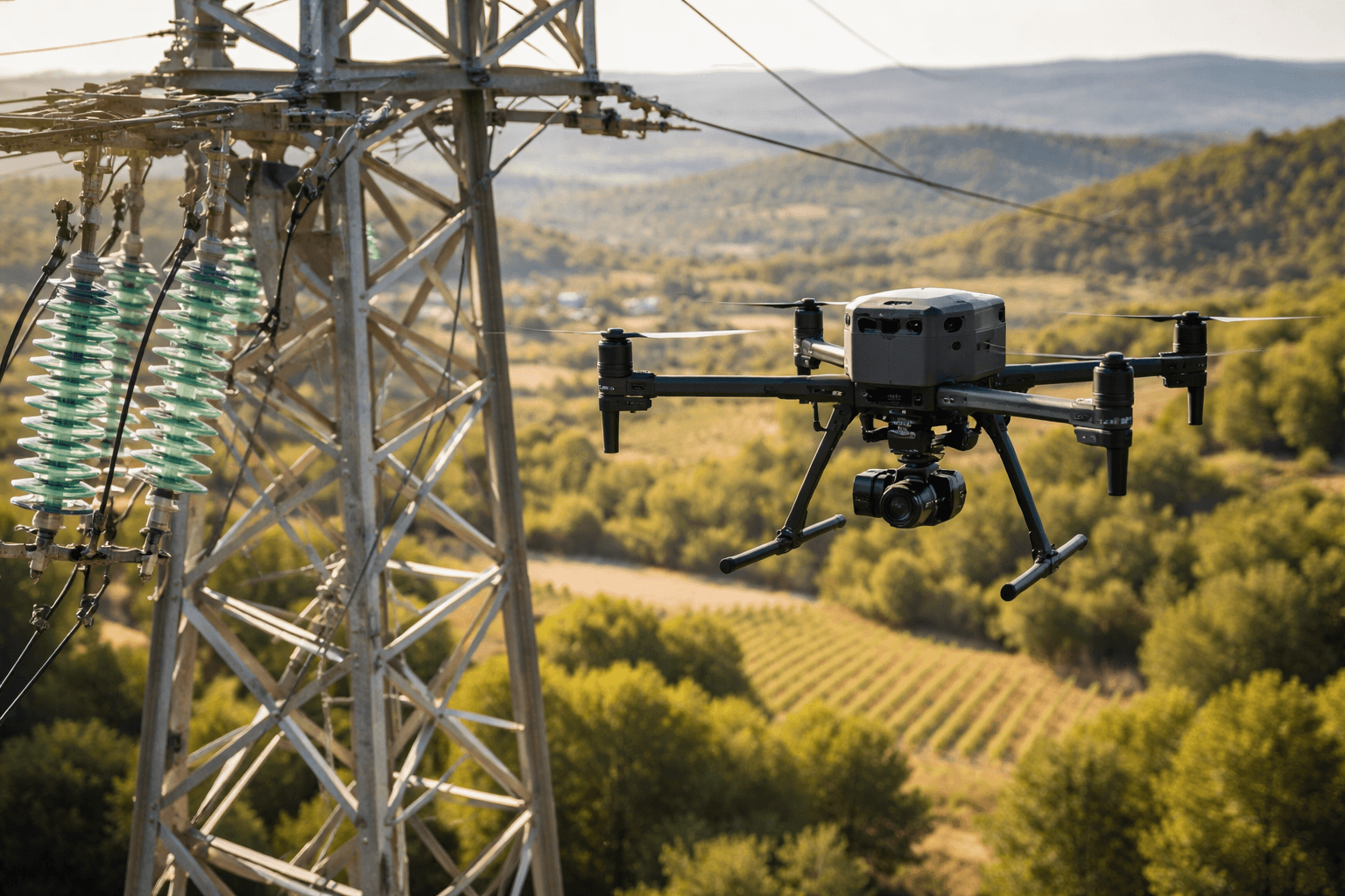 Inspection de réseaux électriques par drone
