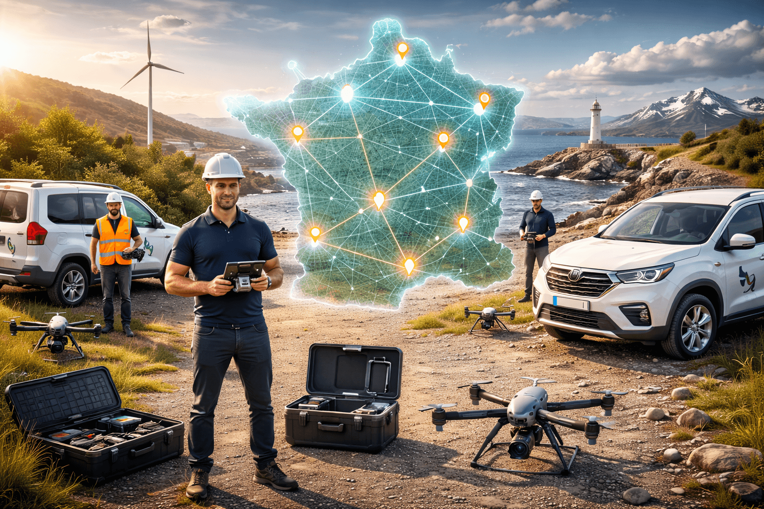 Réseau de télépilotes professionnels