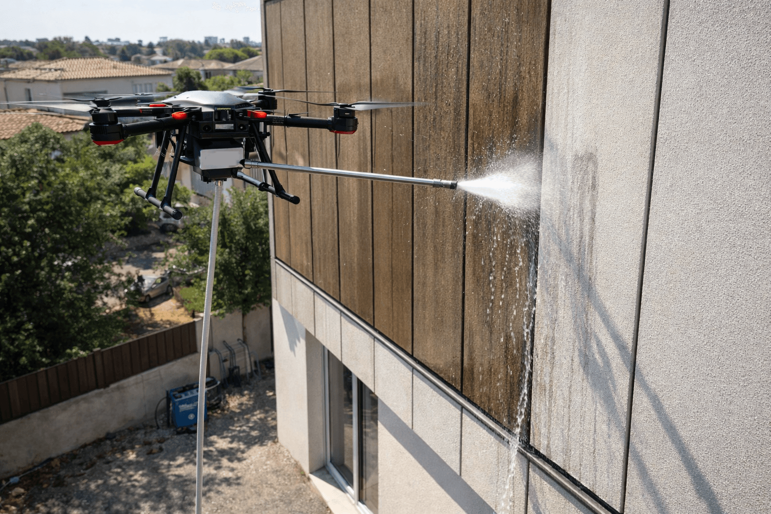 Nettoyage extérieur d’une façade bardée à Montpellier